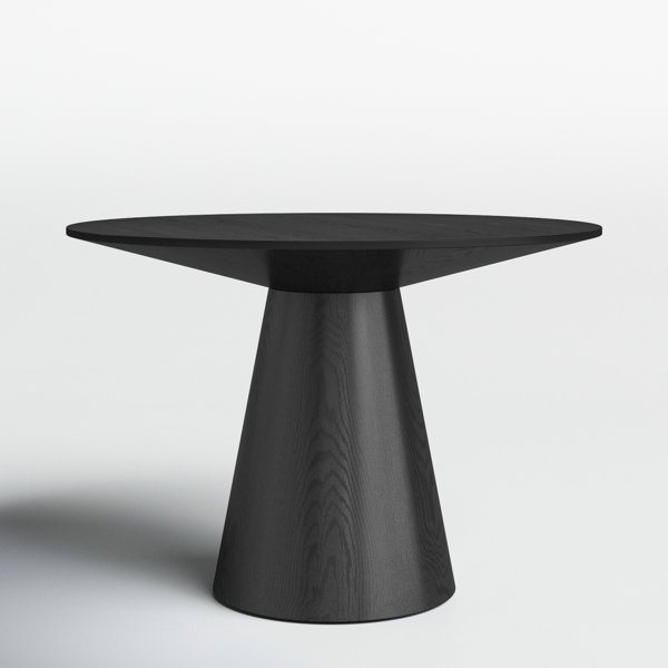 Black pedestal dining table deals with leaf